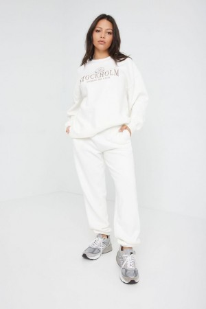 Women Garage 90s Joggers White | A-9847360