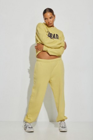 Women Garage Easy Joggers Yellow | A-0471292