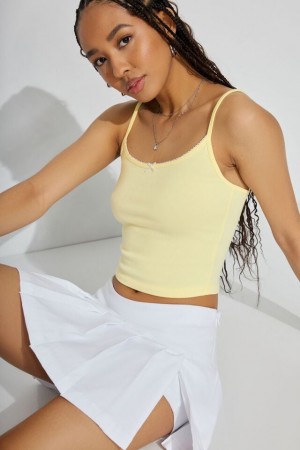 Women Garage Felicia Cami Tank Top Cream Yellow | A-3209168