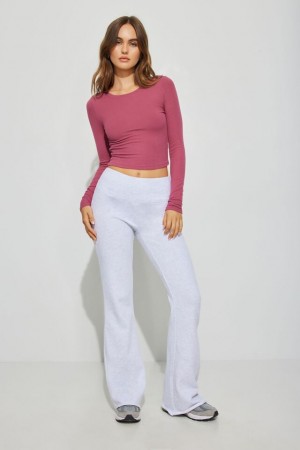 Women Garage Fit And Flared Sweatpants Grey | A-8307416