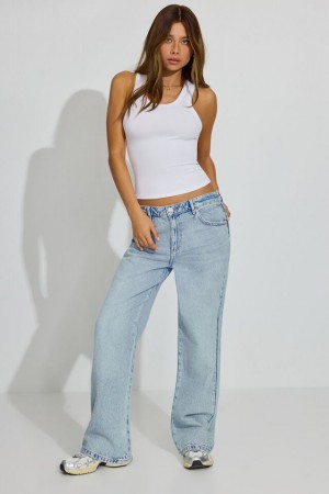 Women Garage Slouchy Jeans Blue | A-8150762