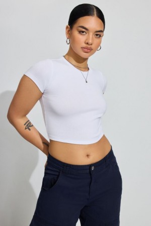 Women Garage Stormi T Shirts White | A-1736982