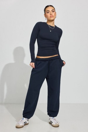 Women Garage Ultrafleece Boyfriend Sweatpants Blue | A-0492351