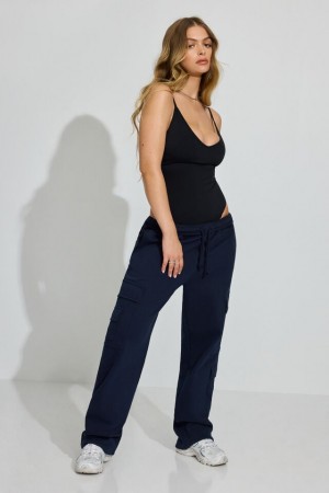 Women Garage Ultrafleece Cargo Pants Blue | A-2903658