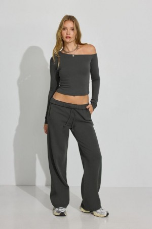 Women Garage Ultrafleece Straight Leg Sweatpants Grey | A-4259137