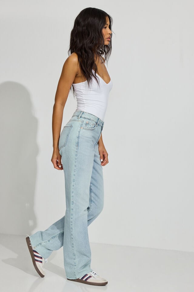 Women Garage 90s Straight Jeans Blue | A-2079815