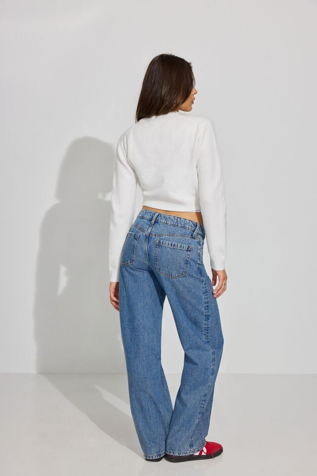 Women Garage Baggy Jeans Blue | A-0741926