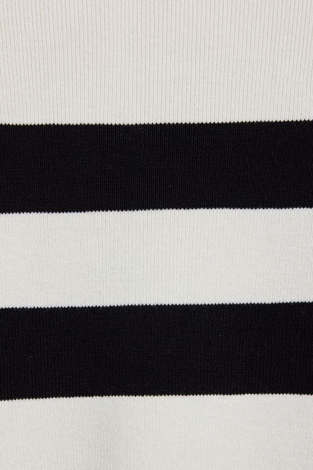 Women Garage Boxy Stripe Er Sweater White / Black | A-9301586