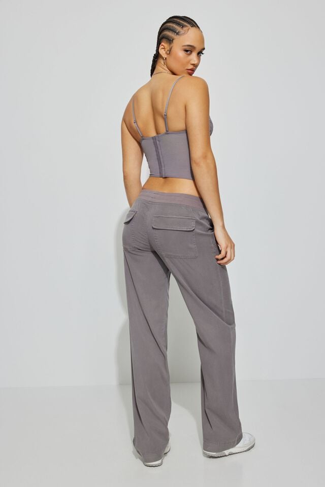 Women Garage Callie Pull On Pant Pants Grey | A-9367041