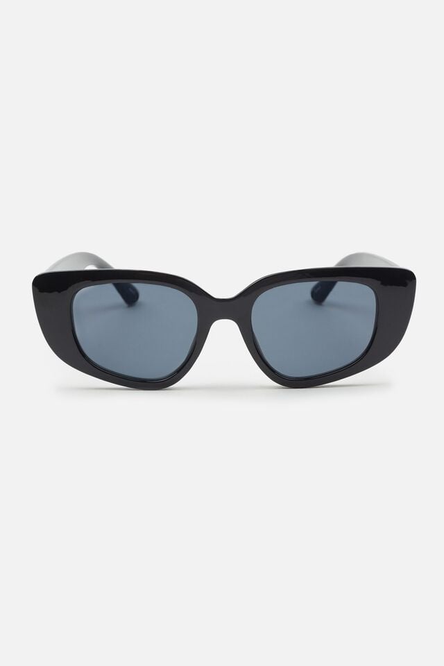 Women Garage Chunky Cat Eye Sunglasses Black | A-1635249