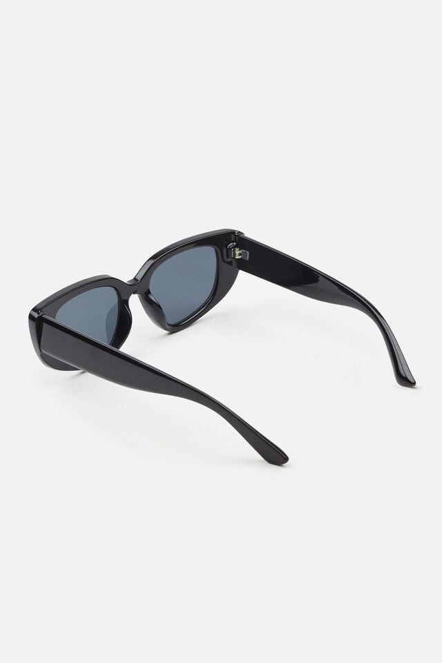 Women Garage Chunky Cat Eye Sunglasses Black | A-1635249