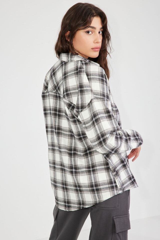 Women Garage Dylan Button Up Long Sleeve Black | A-8451076