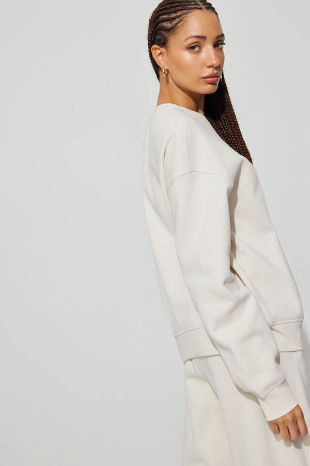 Women Garage Elevated Sweatshirts White | A-6329704