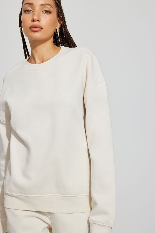 Women Garage Elevated Sweatshirts White | A-6329704