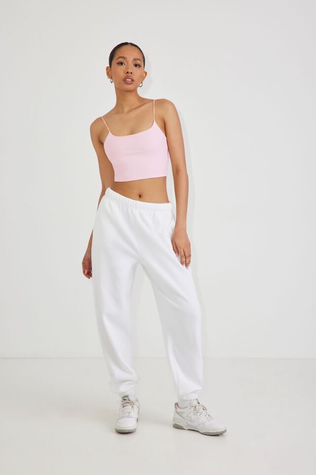 Women Garage Eva Cropped Cami Tank Top Pink | A-4807312