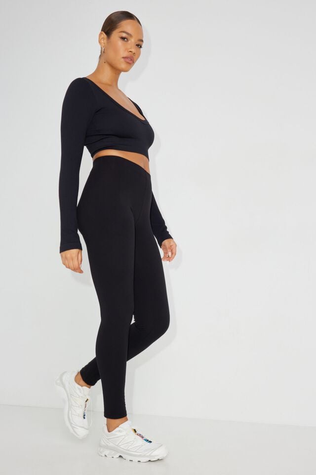 Women Garage Favorite High Rise Leggings Black | A-4326150