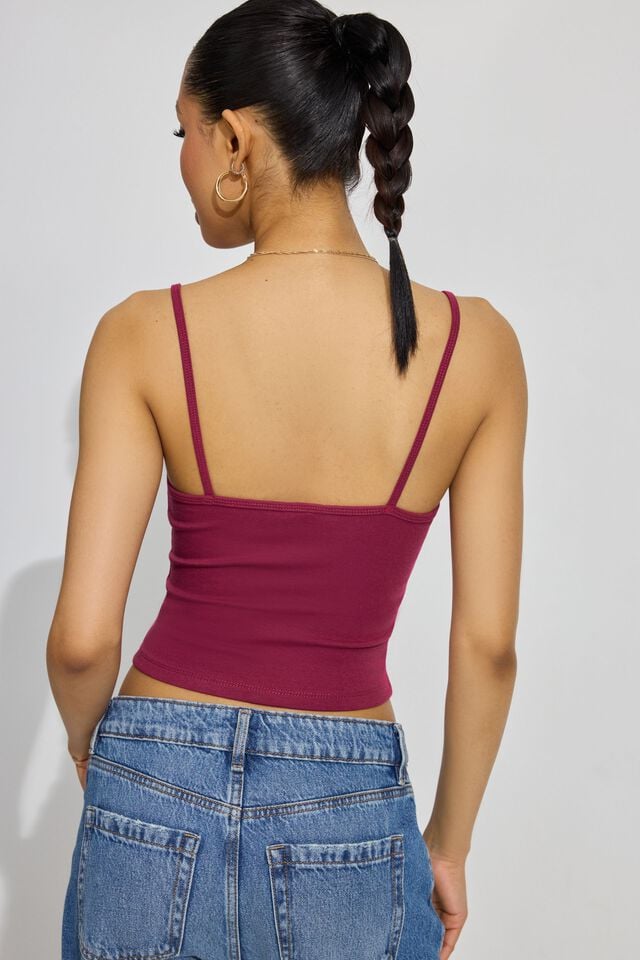 Women Garage Felicia Cami Tank Top Red Purple | A-8694510