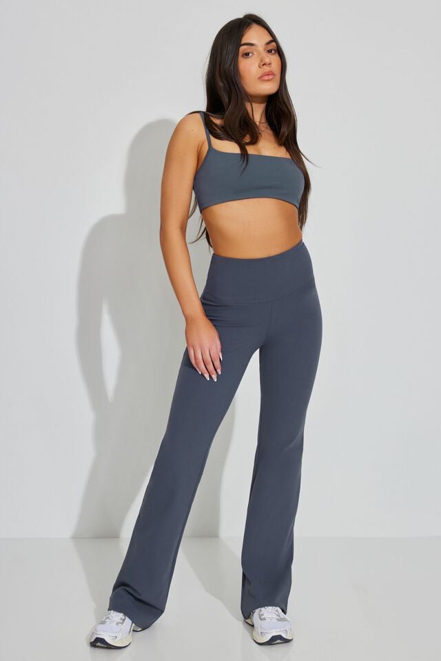 Women Garage Flare Leggings Grey | A-0843159