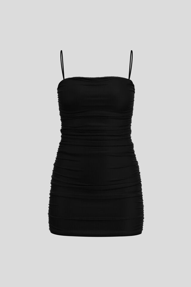 Women Garage Gigi Mesh Mini Dress Black | A-5819063