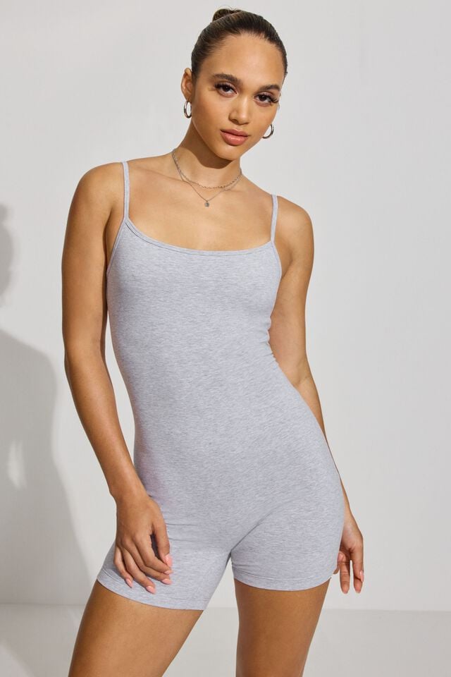 Women Garage Jayden Low Back Rompers Grey | A-1745283