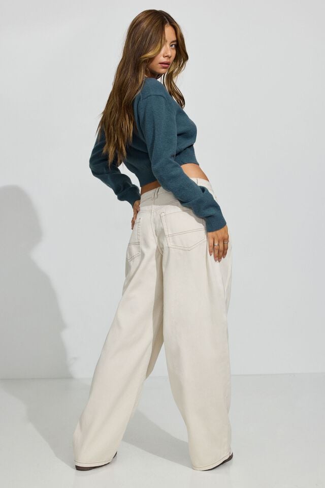 Women Garage Kenzie Low Rise Pants White | A-0269781