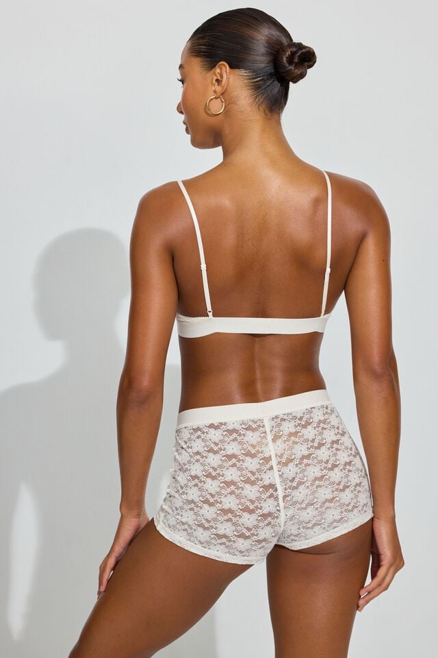 Women Garage Lace Shorts White | A-1524037