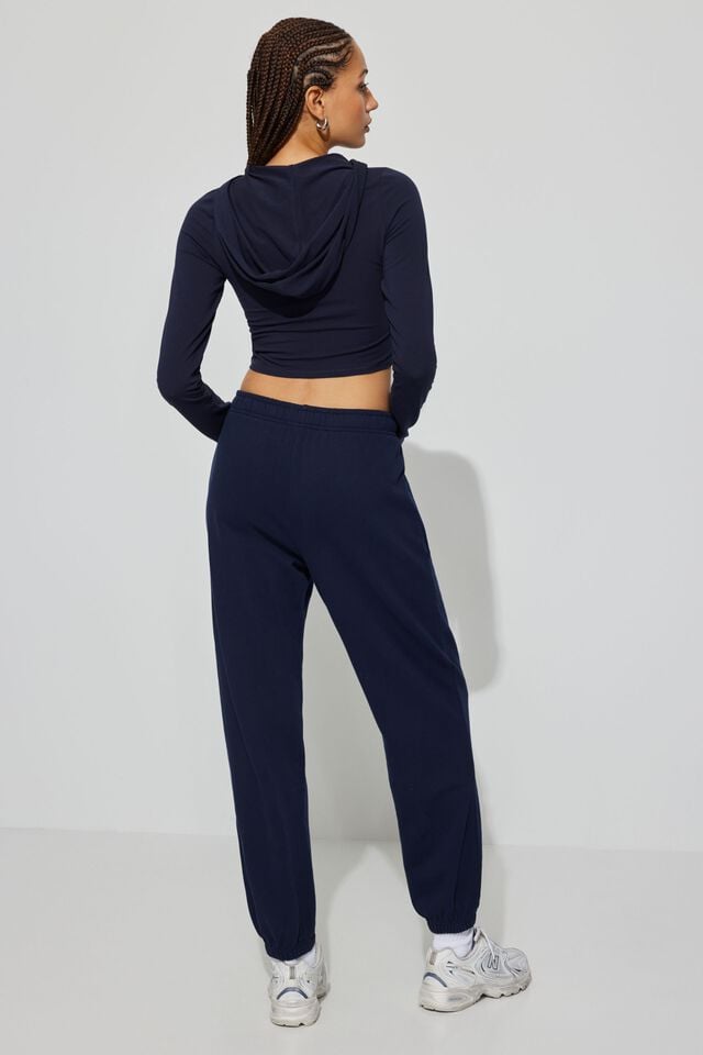 Women Garage Mid Rise Sweatpants Blue | A-2053746