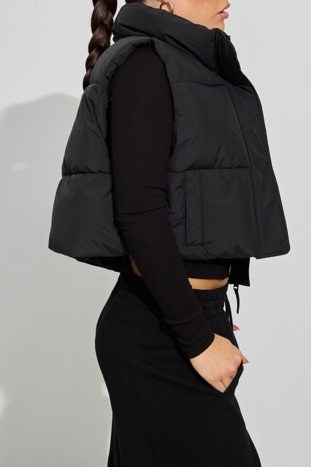 Women Garage Mini 2.0 Puffer Vest Black | A-2063197