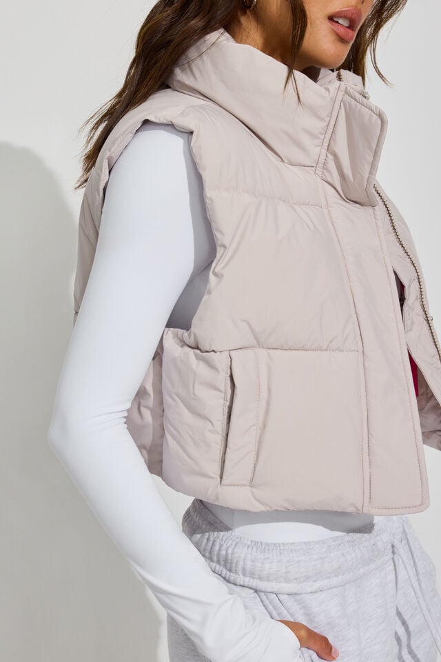 Women Garage Mini 2.0 Puffer Vest White | A-4392168