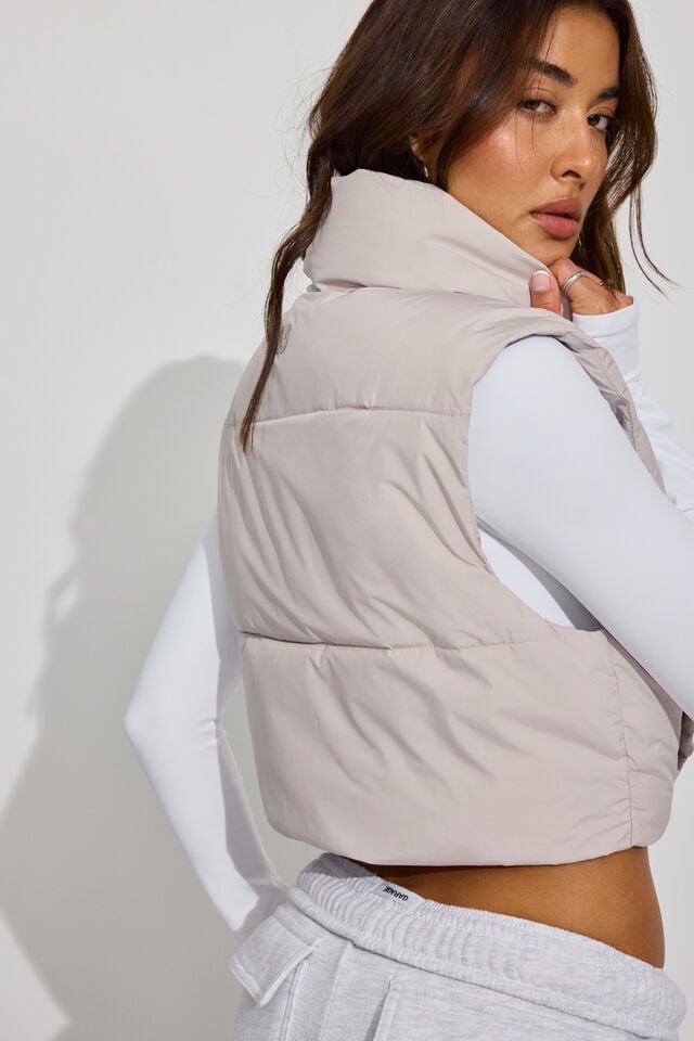 Women Garage Mini 2.0 Puffer Vest White | A-4392168