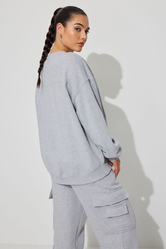 Women Garage Oversized Sweatshirts Grey | A-2580639