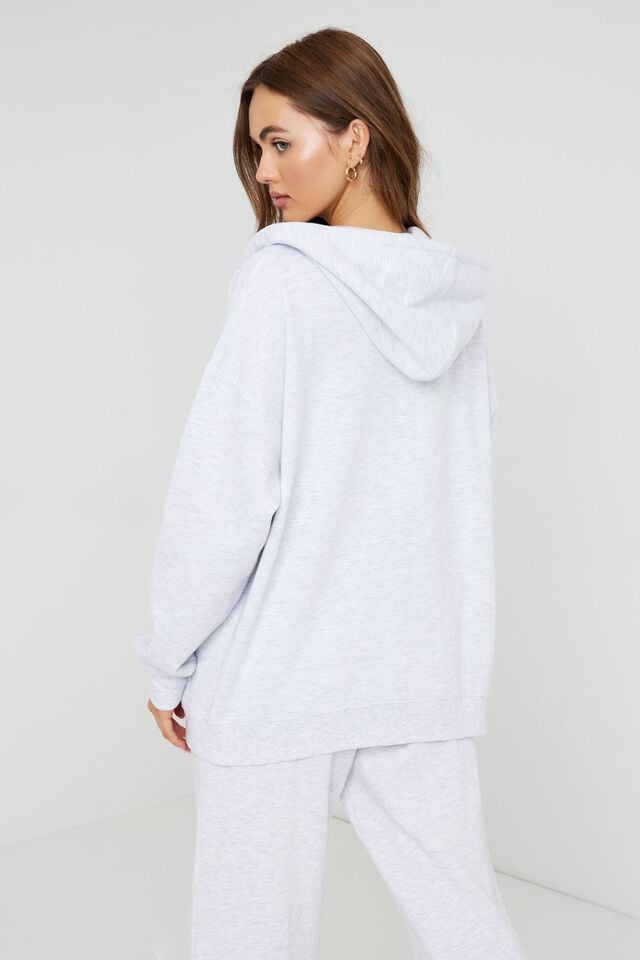 Women Garage Oversized Zippie Hoodie Grey | A-9854320