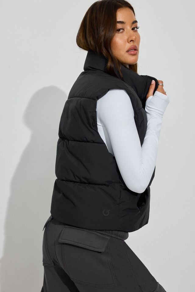 Women Garage Perfect Puffer Vest Black | A-3761205