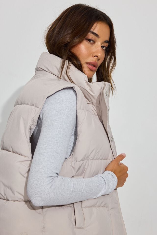 Women Garage Perfect Puffer Vest White | A-2961087