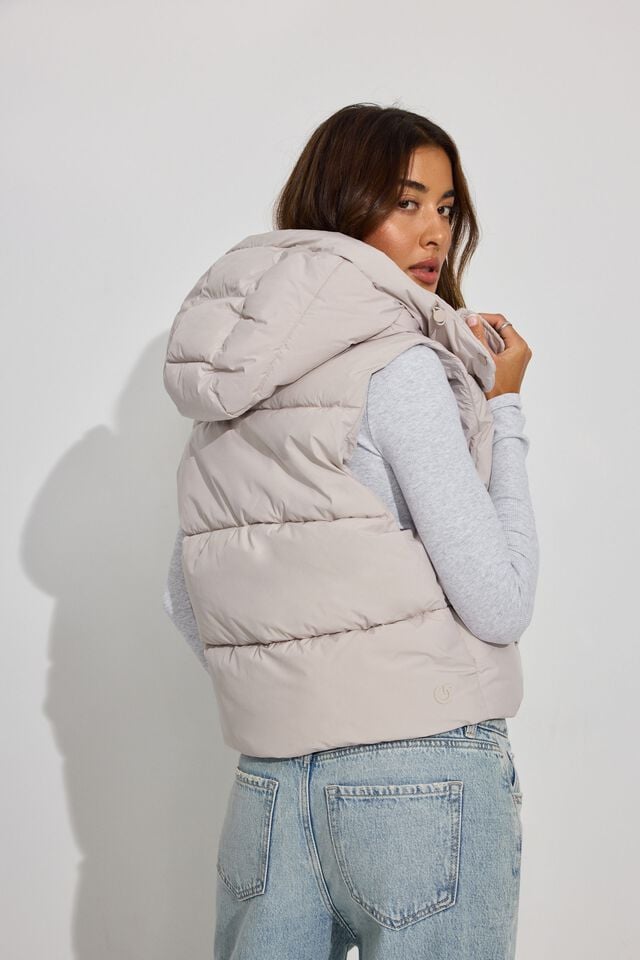 Women Garage Perfect Puffer Vest White | A-2961087