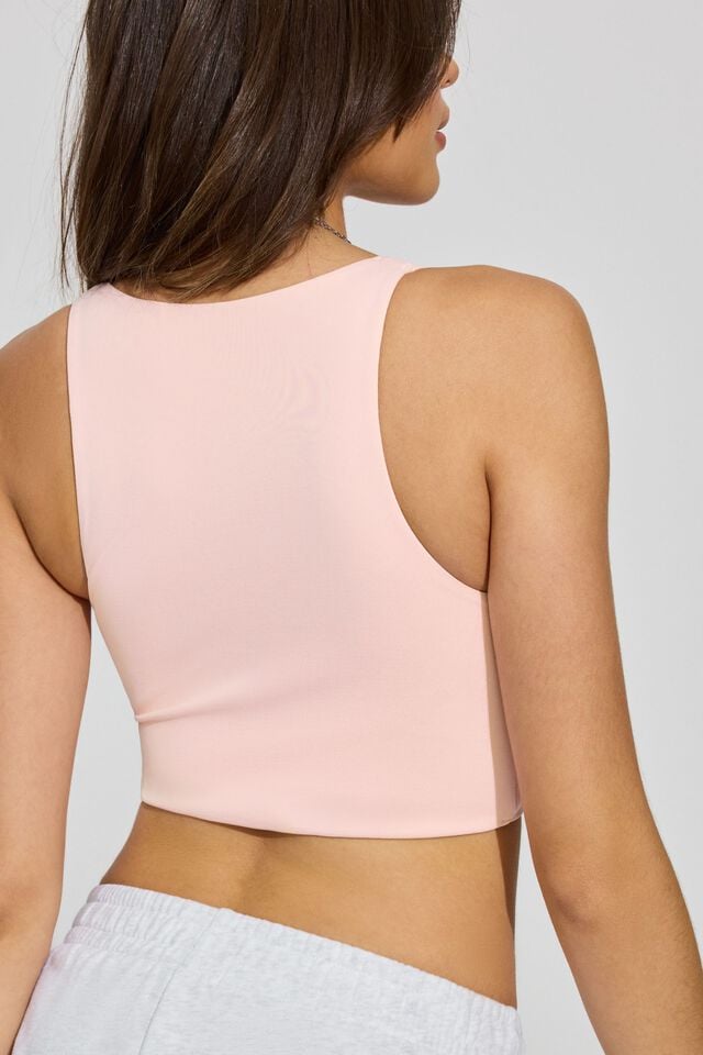 Women Garage Seamless Ruched Tank Top Pink | A-0825193