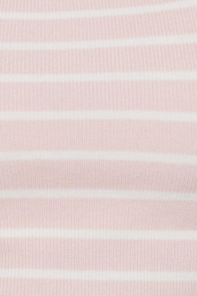 Women Garage Short Sleeve Off Shoulder Sweater Pink / White | A-3701468