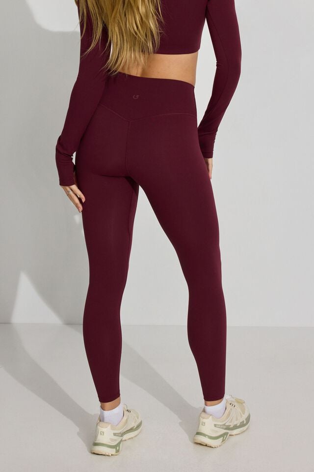 Women Garage Softactive Leggings Burgundy | A-3742051