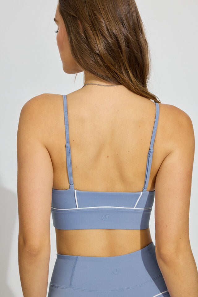 Women Garage Softactive Piping Bralettes Blue | A-4513697