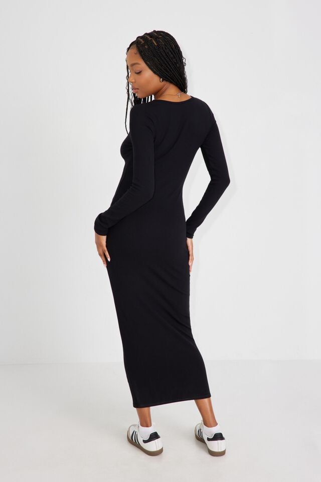 Women Garage Stassi Scoop Neck Maxi Dress Black | A-8731495