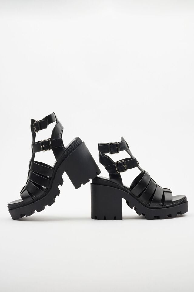 Women Garage Steve Madden Cosmic Sandals Black | A-8690547