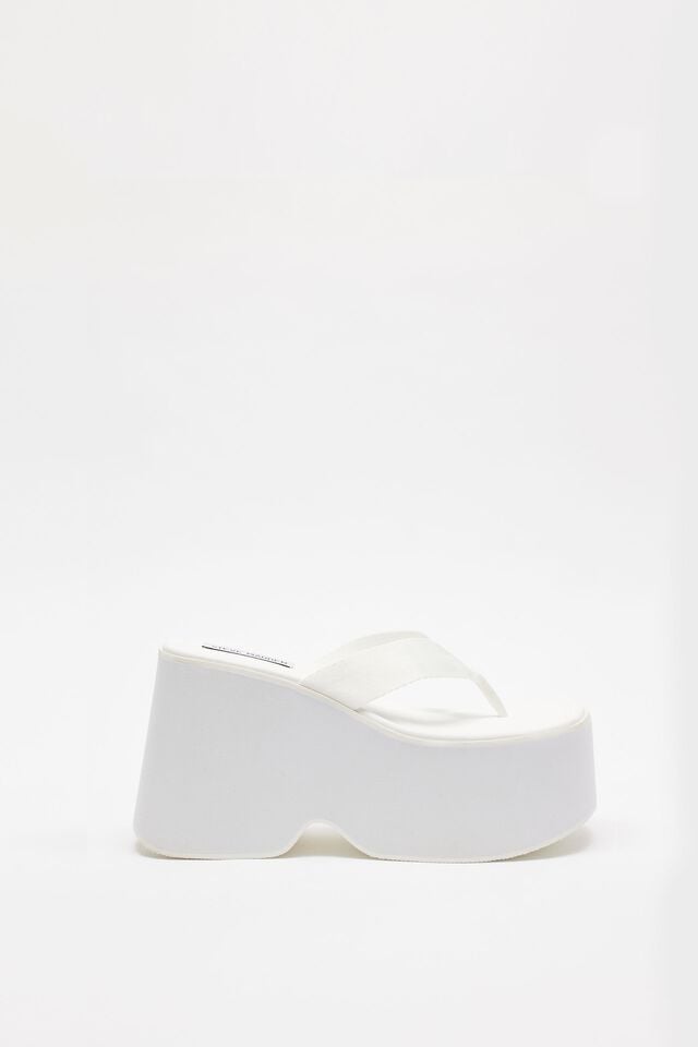 Women Garage Steve Madden Gwen Platform Sandals White | A-2045713