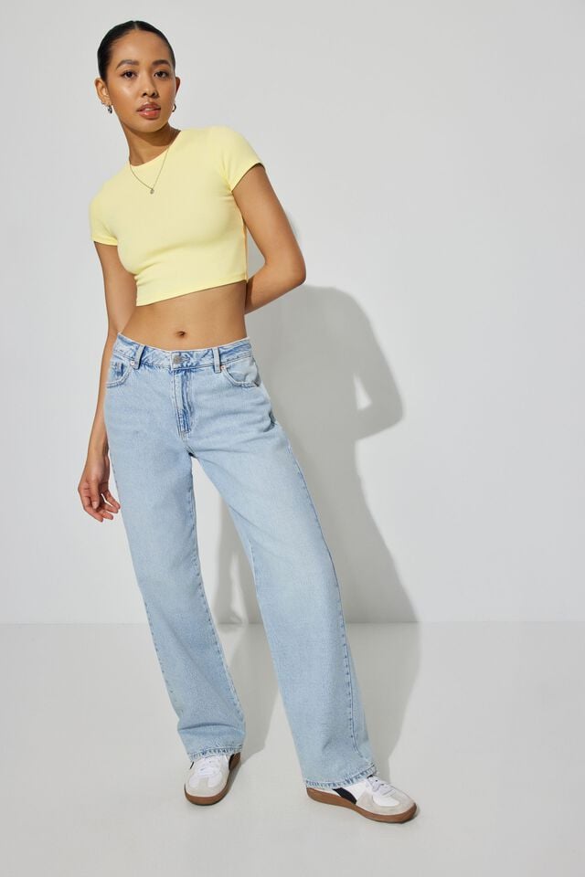 Women Garage Stormi T Shirts Cream Yellow | A-2691458