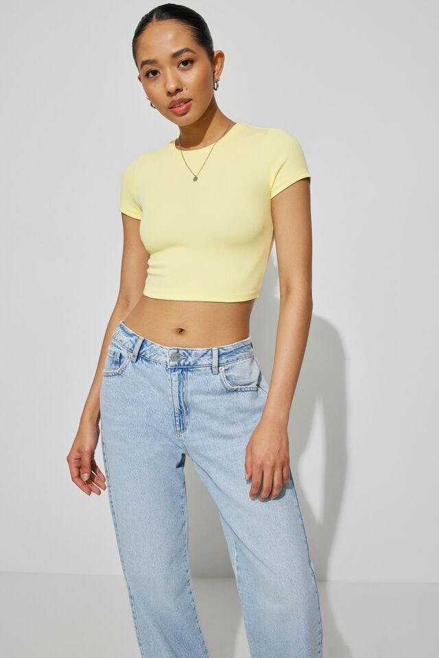 Women Garage Stormi T Shirts Cream Yellow | A-2691458