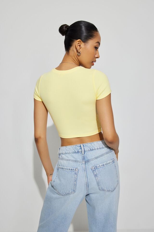 Women Garage Stormi T Shirts Cream Yellow | A-2691458