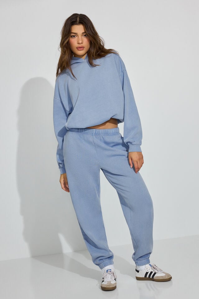 Women Garage Ultrafleece Boyfriend Sweatpants Blue | A-7563149