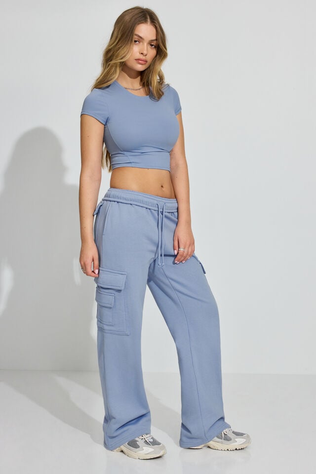 Women Garage Ultrafleece Cargo Pants Blue | A-0125763