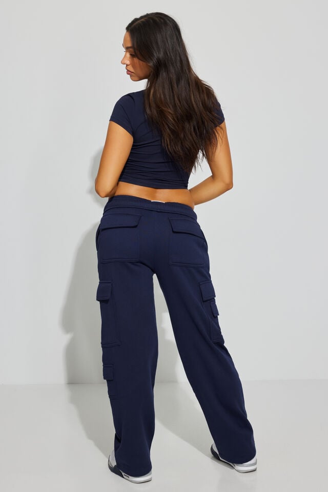 Women Garage Ultrafleece Cargo Pants Blue | A-4813075