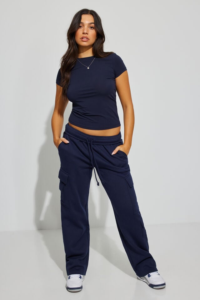 Women Garage Ultrafleece Cargo Pants Blue | A-4813075