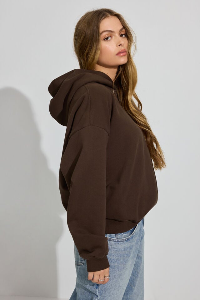 Women Garage Ultrafleece Hoodie Brown | A-4671320